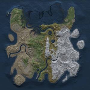 Thumbnail Rust Map: Procedural Map, Size: 3500, Seed: 585336259, 15 Monuments