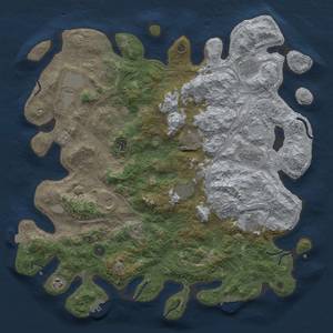 Thumbnail Rust Map: Procedural Map, Size: 4500, Seed: 108187137, 19 Monuments