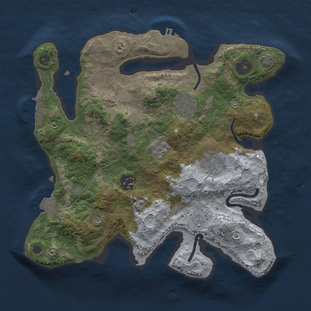 Rust Map: Procedural Map, Size: 2900, Seed: 2900, 12 Monuments