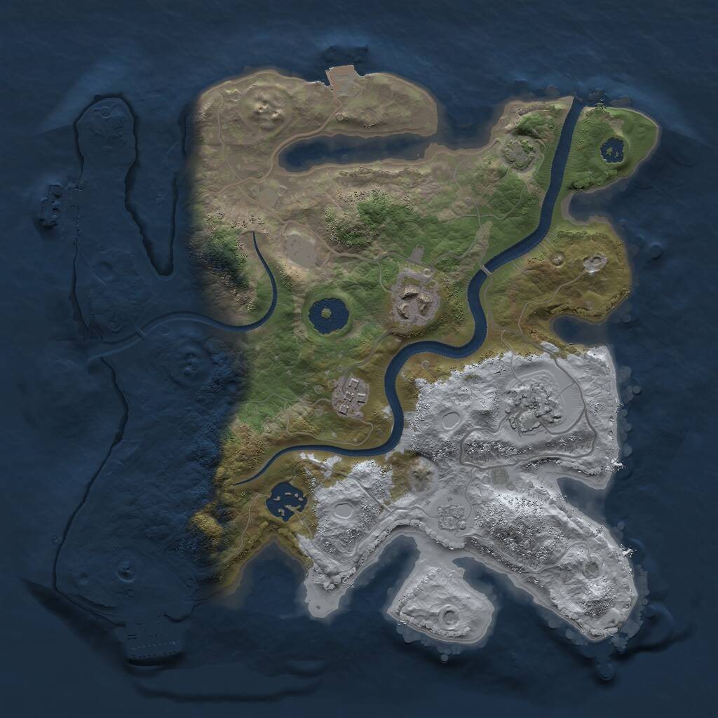 Rust Map: Procedural Map, Size: 2900, Seed: 2900, 9 Monuments