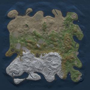 Thumbnail Rust Map: Procedural Map, Size: 3800, Seed: 1681559891, 16 Monuments