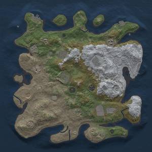 Thumbnail Rust Map: Procedural Map, Size: 3700, Seed: 1970658687, 17 Monuments