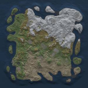 Thumbnail Rust Map: Procedural Map, Size: 4500, Seed: 1060374618, 19 Monuments