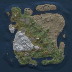 Thumbnail Rust Map: Procedural Map, Size: 3500, Seed: 1803900132, 16 Monuments