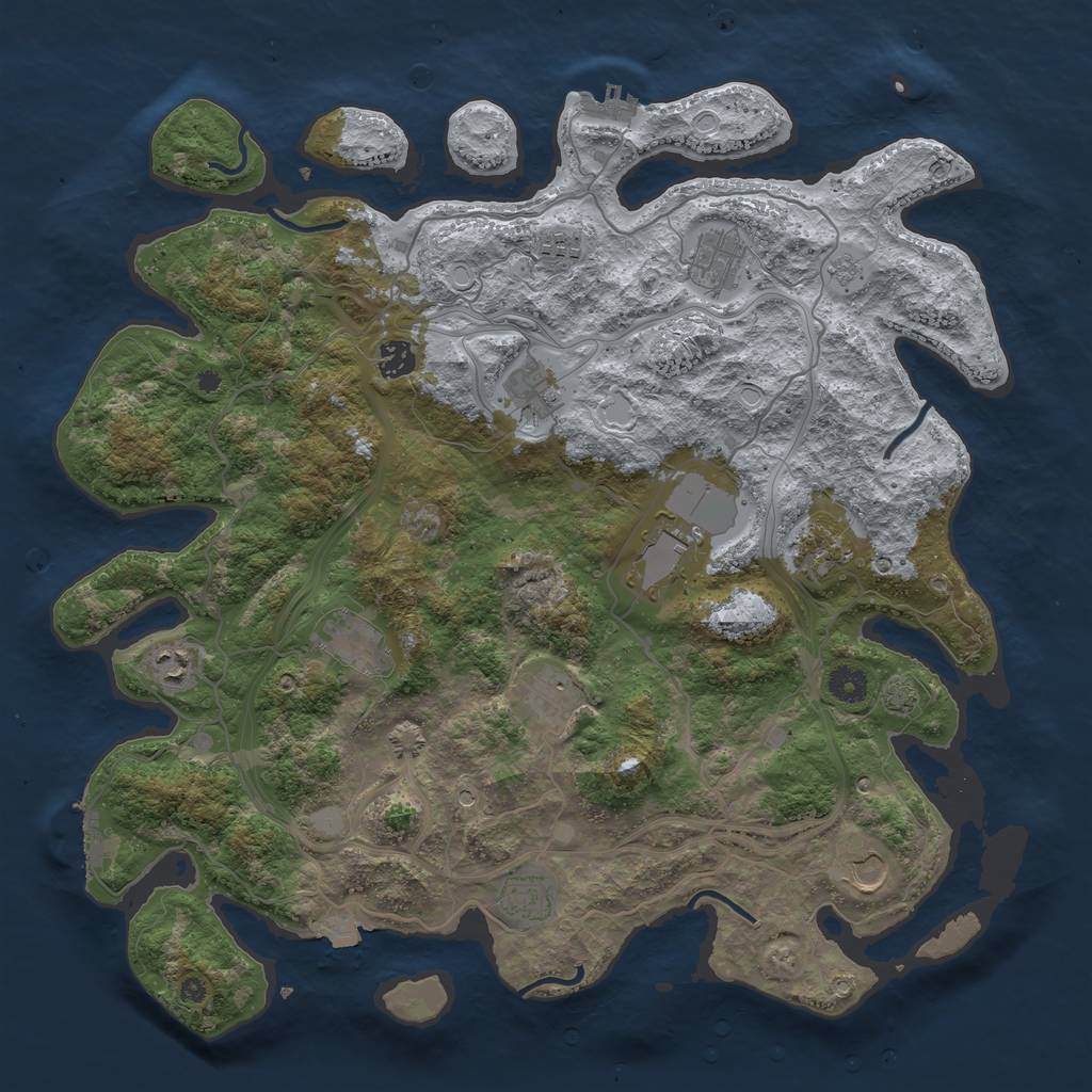 Rust Map: Procedural Map, Size: 4250, Seed: 61091, 19 Monuments
