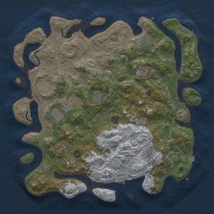 Thumbnail Rust Map: Procedural Map, Size: 4250, Seed: 1868044276, 19 Monuments