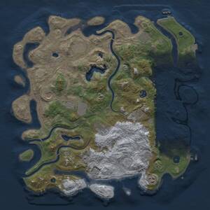 Thumbnail Rust Map: Procedural Map, Size: 4250, Seed: 1868044276, 16 Monuments