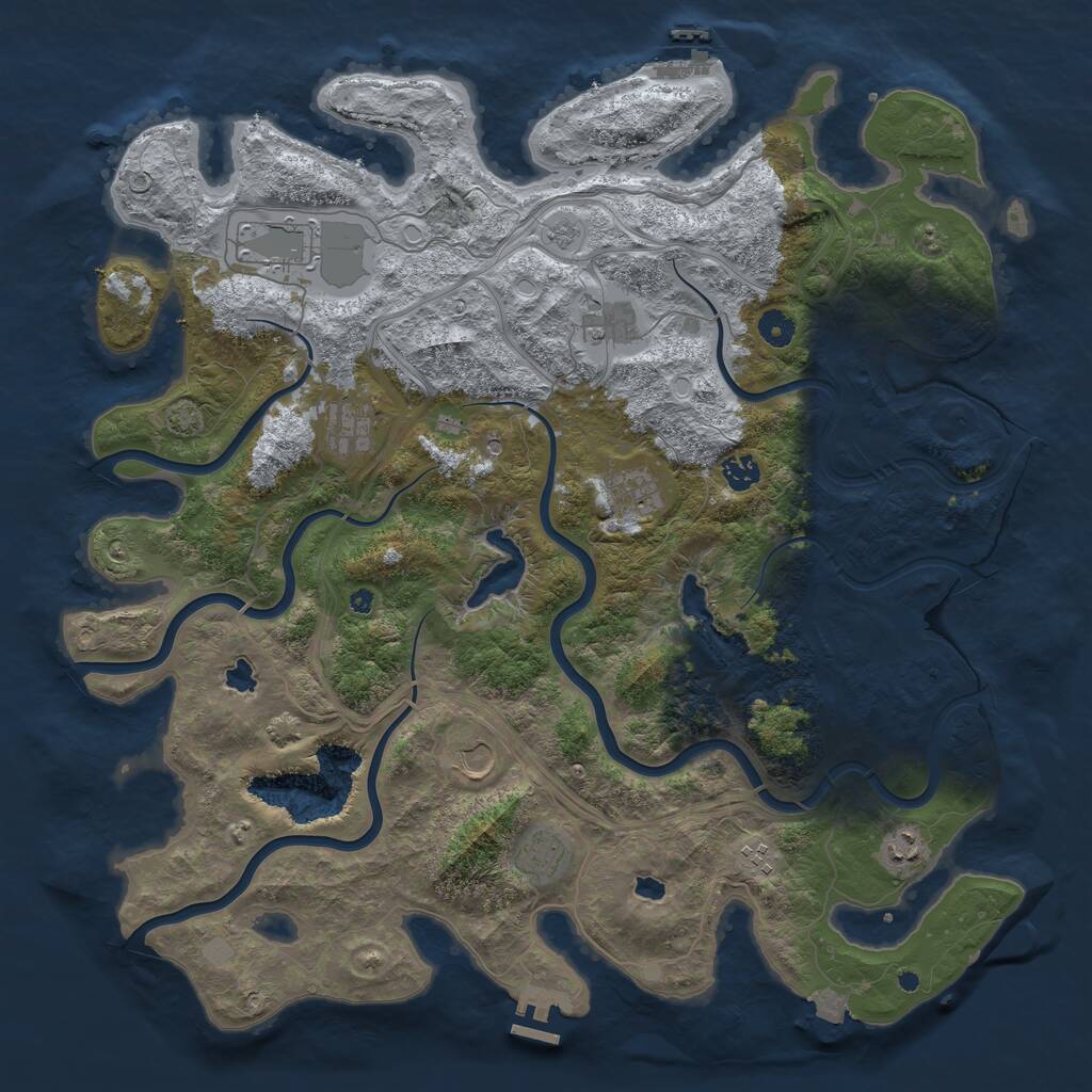 Rust Map: Procedural Map, Size: 4500, Seed: 8962145, 15 Monuments