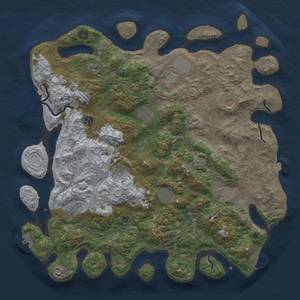 Thumbnail Rust Map: Procedural Map, Size: 4500, Seed: 2037254949, 19 Monuments