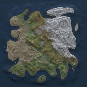 Thumbnail Rust Map: Procedural Map, Size: 3500, Seed: 1170928235, 16 Monuments
