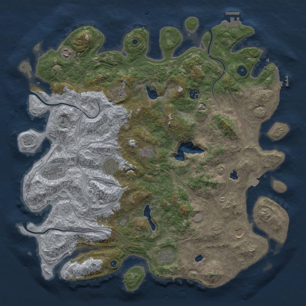 Rust Map: Procedural Map, Size: 4500, Seed: 32022107, 15 Monuments