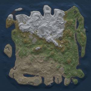 Thumbnail Rust Map: Procedural Map, Size: 4500, Seed: 877235877, 19 Monuments