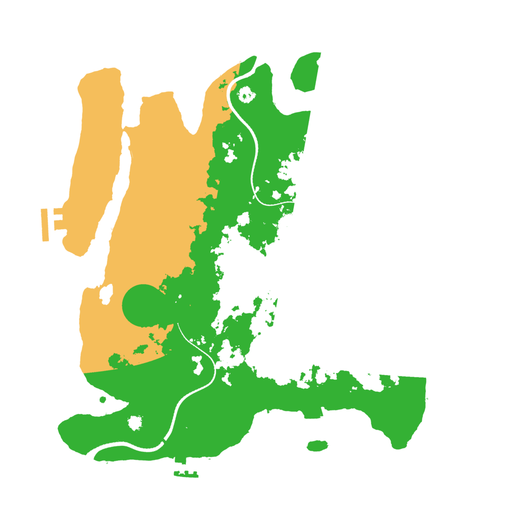 Biome Rust Map: Procedural Map, Size: 3200, Seed: 108280185