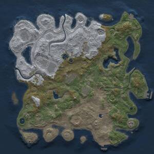 Thumbnail Rust Map: Procedural Map, Size: 4250, Seed: 2077679257, 16 Monuments