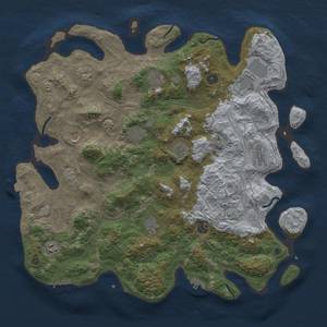 Thumbnail Rust Map: Procedural Map, Size: 4500, Seed: 1486063550, 19 Monuments