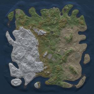 Thumbnail Rust Map: Procedural Map, Size: 4800, Seed: 670184056, 19 Monuments