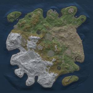 Thumbnail Rust Map: Procedural Map, Size: 3500, Seed: 261676375, 17 Monuments