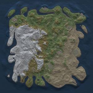 Thumbnail Rust Map: Procedural Map, Size: 4500, Seed: 1213, 19 Monuments