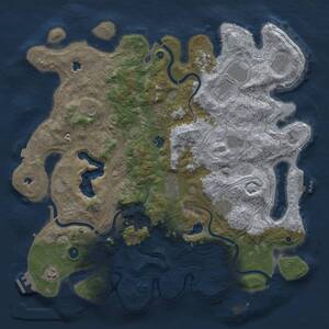 Thumbnail Rust Map: Procedural Map, Size: 4500, Seed: 541410, 16 Monuments