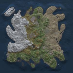 Thumbnail Rust Map: Procedural Map, Size: 3500, Seed: 940651763, 17 Monuments