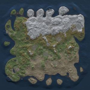 Thumbnail Rust Map: Procedural Map, Size: 4300, Seed: 301214, 19 Monuments