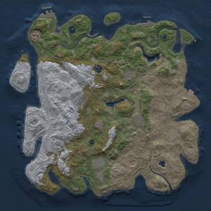 Thumbnail Rust Map: Procedural Map, Size: 4250, Seed: 12072023, 16 Monuments