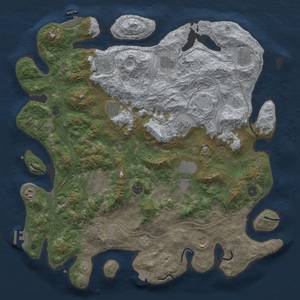 Thumbnail Rust Map: Procedural Map, Size: 4500, Seed: 21219, 19 Monuments