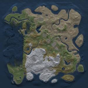 Thumbnail Rust Map: Procedural Map, Size: 4500, Seed: 1449562510, 15 Monuments
