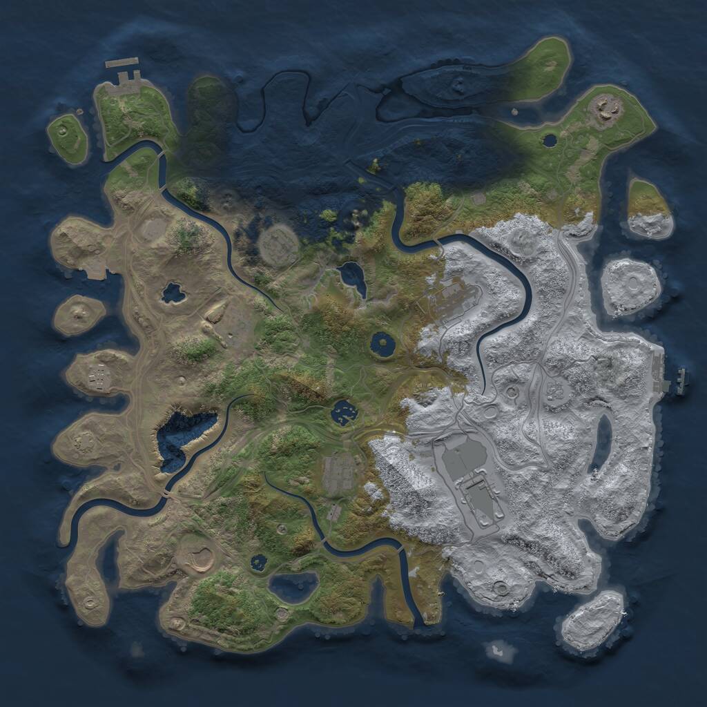 Rust Map: Procedural Map, Size: 4300, Seed: 263347, 15 Monuments
