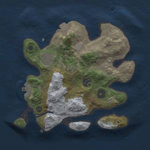 Thumbnail Rust Map: Procedural Map, Size: 2500, Seed: 1757941445, 8 Monuments