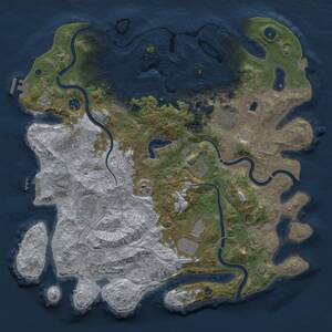 Thumbnail Rust Map: Procedural Map, Size: 4250, Seed: 2014327063, 16 Monuments
