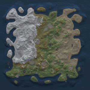 Thumbnail Rust Map: Procedural Map, Size: 4250, Seed: 84455645, 19 Monuments