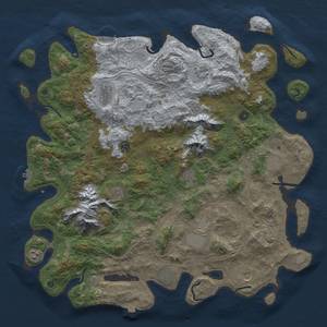 Thumbnail Rust Map: Procedural Map, Size: 5000, Seed: 74128, 19 Monuments