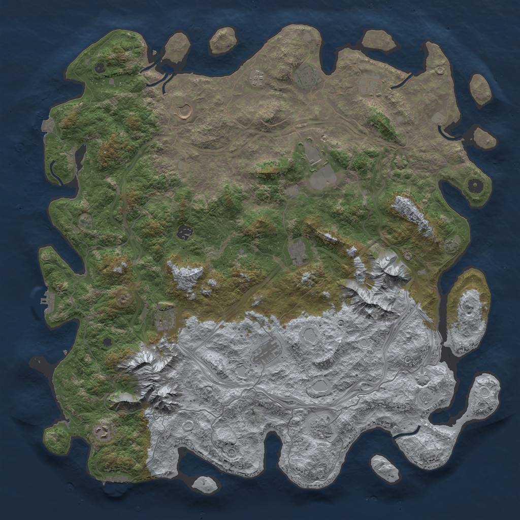 Rust Map: Procedural Map, Size: 5200, Seed: 11111945, 19 Monuments