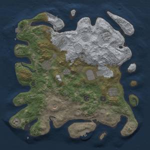 Thumbnail Rust Map: Procedural Map, Size: 3750, Seed: 112423, 17 Monuments