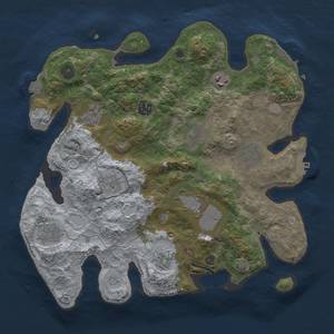 Thumbnail Rust Map: Procedural Map, Size: 3500, Seed: 15207362, 17 Monuments