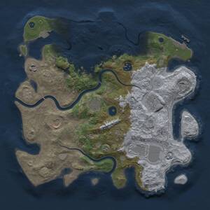 Thumbnail Rust Map: Procedural Map, Size: 3500, Seed: 372431461, 15 Monuments