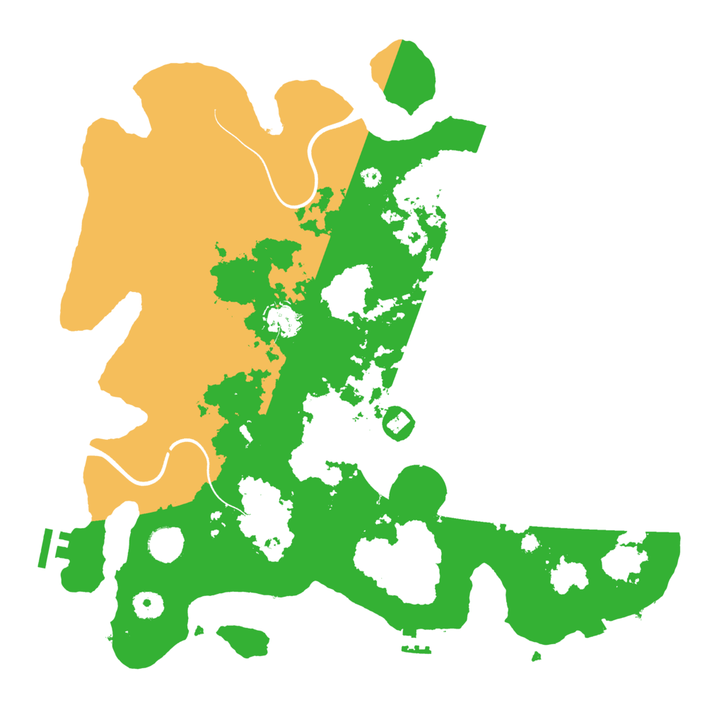 Biome Rust Map: Procedural Map, Size: 3700, Seed: 1749069064