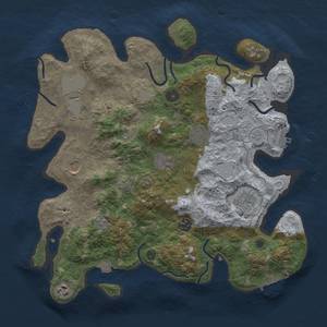 Thumbnail Rust Map: Procedural Map, Size: 3700, Seed: 1749069064, 16 Monuments