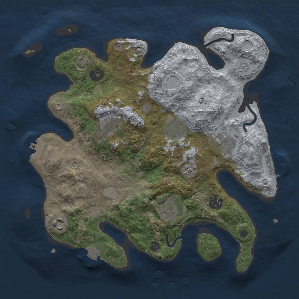 Rust Map: Procedural Map, Size: 3150, Seed: 1186, 15 Monuments