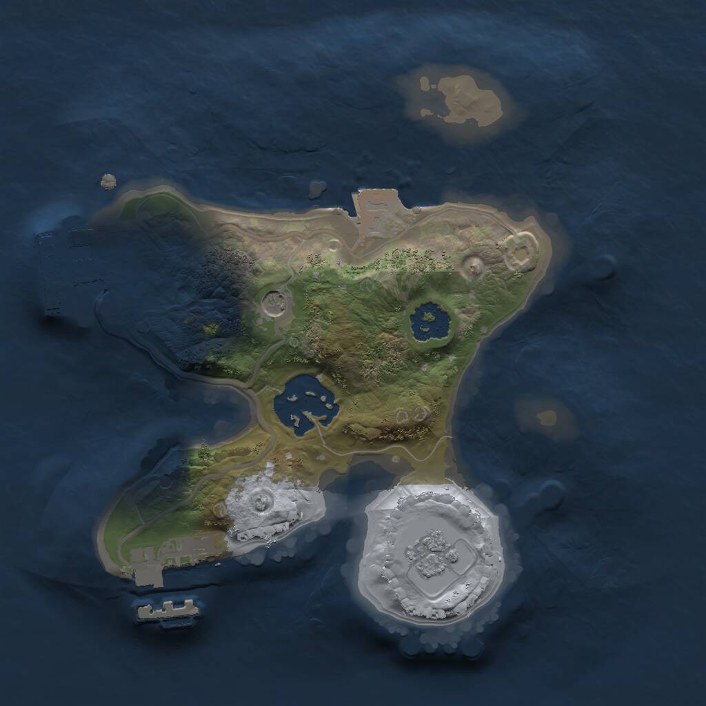 Rust Map: Procedural Map, Size: 1800, Seed: 1283515578, 6 Monuments