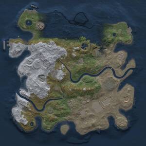Thumbnail Rust Map: Procedural Map, Size: 3500, Seed: 183101152, 15 Monuments