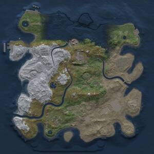 Thumbnail Rust Map: Procedural Map, Size: 3500, Seed: 183101152, 13 Monuments