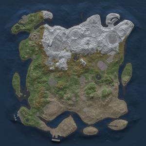 Thumbnail Rust Map: Procedural Map, Size: 3700, Seed: 2061971, 17 Monuments