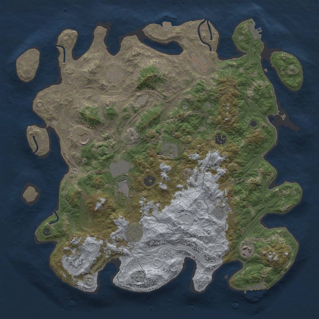 Rust Map: Procedural Map, Size: 4250, Seed: 248488755, 19 Monuments