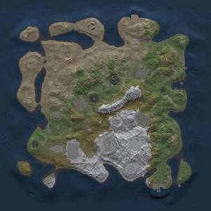 Thumbnail Rust Map: Procedural Map, Size: 3500, Seed: 1266995962, 17 Monuments