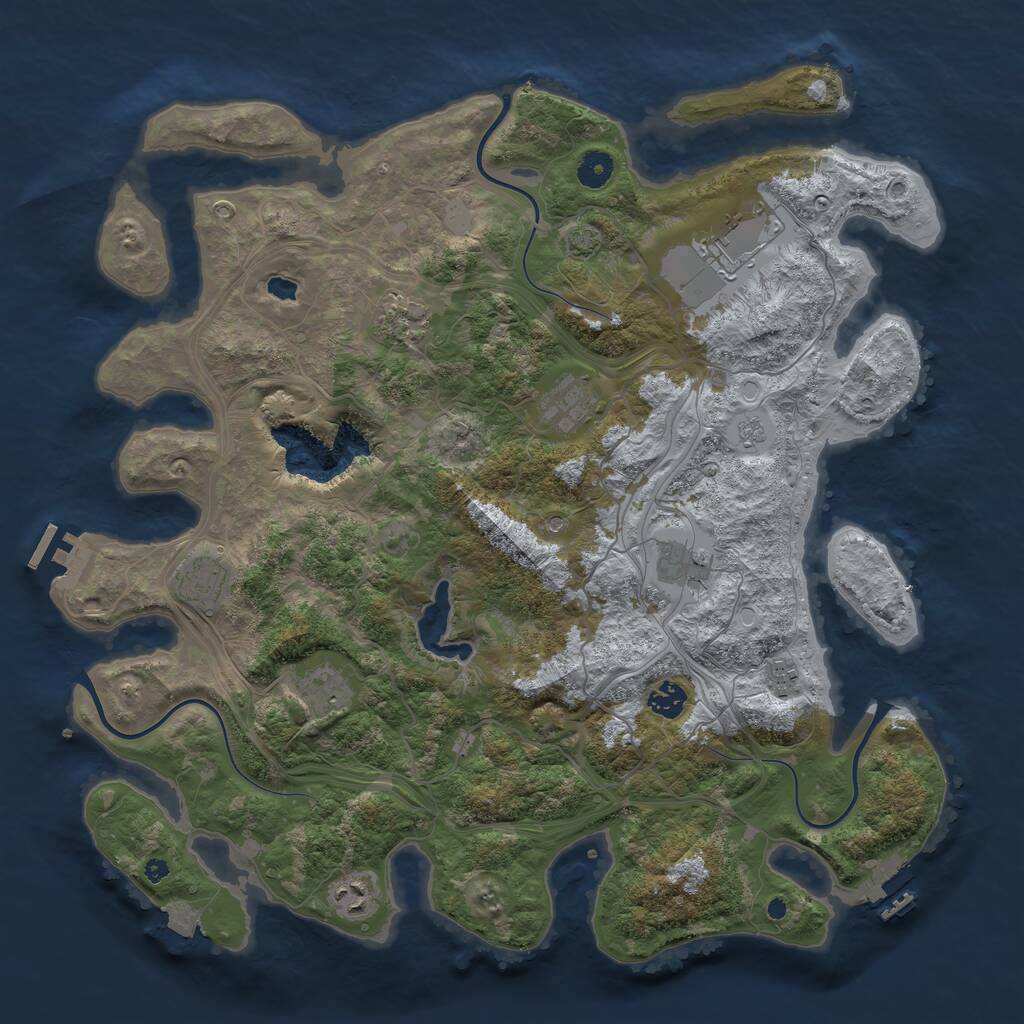 Rust Map: Procedural Map, Size: 4250, Seed: 7722626, 15 Monuments