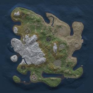 Thumbnail Rust Map: Procedural Map, Size: 3000, Seed: 745440839, 14 Monuments