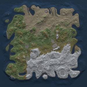 Thumbnail Rust Map: Procedural Map, Size: 4500, Seed: 1144432386, 19 Monuments