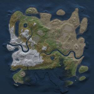 Thumbnail Rust Map: Procedural Map, Size: 3500, Seed: 1423566289, 12 Monuments